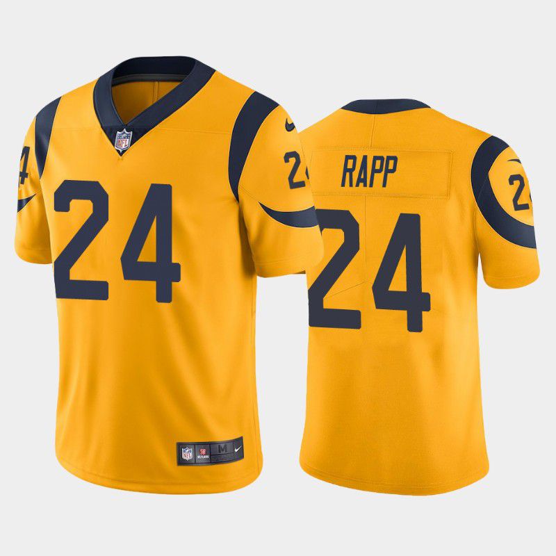 Men Los Angeles Rams 24 Taylor Rapp Nike Gold Rush Limited NFL Jersey